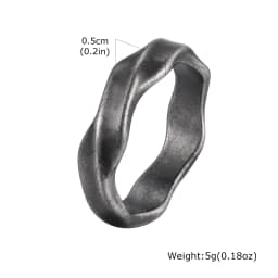 Simple Stainless Steel Mobius Band Rings for Men,Silver Gold Black Grey Color Love Eternity Couple Ring,Punk Jewelry