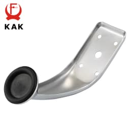 KAK 4pcs Bright Chrome Furniture Leg Metal Table Feet Sofa Bed Legs Replacement Manicure Pillow Feet Furniture Hardware