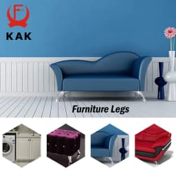 KAK 4pcs Bright Chrome Furniture Leg Metal Table Feet Sofa Bed Legs Replacement Manicure Pillow Feet Furniture Hardware