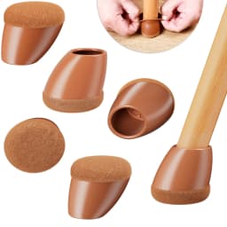 8PCS Chair Leg Floor Protectors Foot Cover  15-25° Thick Wrap Felt Pads Silicone Furniture Table 360° Protect Hardwood Floors