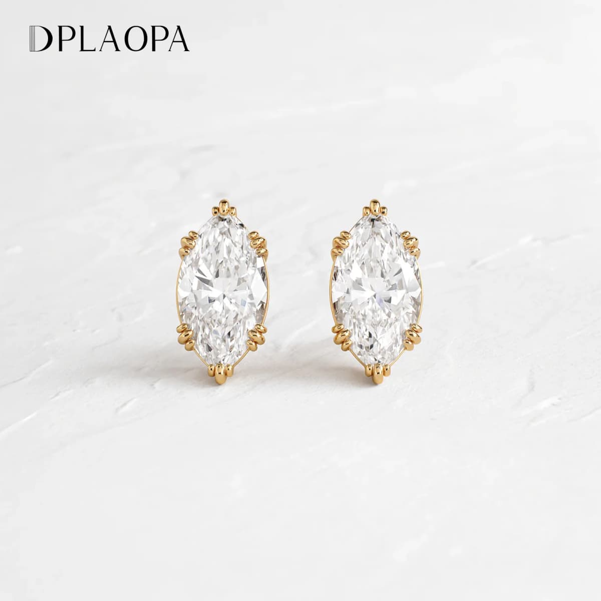 DPLAOPA D Color VVS1 925 Sterling Silver 0.52CT Marquise Cut Moissanite Stud Earring Luxury Dainty Women Fine Jewelry 2026 Gift