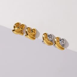 Youthway Punk Crossed Stud Earring For Women 18K Gold PVD Plated Stainless Steel Waterproof Earring Party Fine Jewelry Gifts