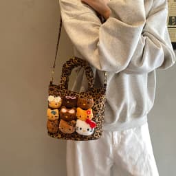 Cartoon Crossbody Bag Fashion Leopard Print Handbag for Girls Cute Women Toddler Shoulder Purse Travel Handbag Gift
