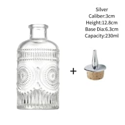 Vintage Glass With Stainless Steel Caps Cocktail Bitters Bottles With Cap Kitchen Seasoning Tools Bar Bartender Accessories