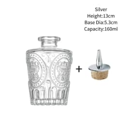 Vintage Glass With Stainless Steel Caps Cocktail Bitters Bottles With Cap Kitchen Seasoning Tools Bar Bartender Accessories