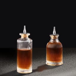 Vintage Glass With Stainless Steel Caps Cocktail Bitters Bottles With Cap Kitchen Seasoning Tools Bar Bartender Accessories