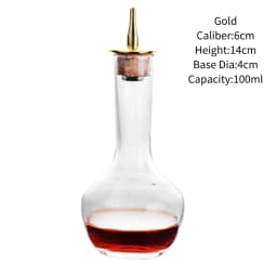 Vintage Glass With Stainless Steel Caps Cocktail Bitters Bottles With Cap Kitchen Seasoning Tools Bar Bartender Accessories