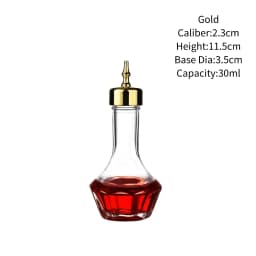 Vintage Glass With Stainless Steel Caps Cocktail Bitters Bottles With Cap Kitchen Seasoning Tools Bar Bartender Accessories