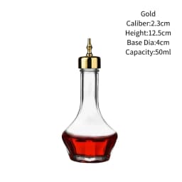 Vintage Glass With Stainless Steel Caps Cocktail Bitters Bottles With Cap Kitchen Seasoning Tools Bar Bartender Accessories