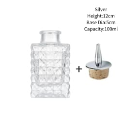 Vintage Glass With Stainless Steel Caps Cocktail Bitters Bottles With Cap Kitchen Seasoning Tools Bar Bartender Accessories