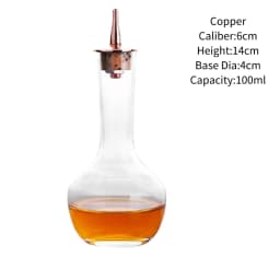 Vintage Glass With Stainless Steel Caps Cocktail Bitters Bottles With Cap Kitchen Seasoning Tools Bar Bartender Accessories
