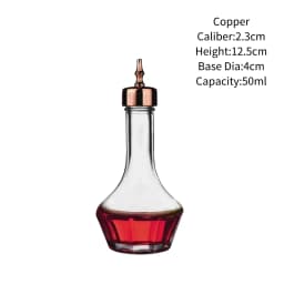 Vintage Glass With Stainless Steel Caps Cocktail Bitters Bottles With Cap Kitchen Seasoning Tools Bar Bartender Accessories