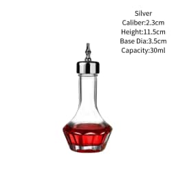 Vintage Glass With Stainless Steel Caps Cocktail Bitters Bottles With Cap Kitchen Seasoning Tools Bar Bartender Accessories