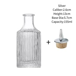 Vintage Glass With Stainless Steel Caps Cocktail Bitters Bottles With Cap Kitchen Seasoning Tools Bar Bartender Accessories