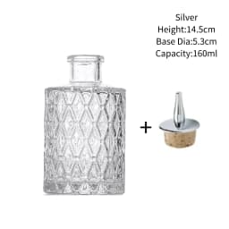 Vintage Glass With Stainless Steel Caps Cocktail Bitters Bottles With Cap Kitchen Seasoning Tools Bar Bartender Accessories