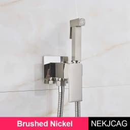 Rose Gold Bidet Faucet Wall mounted Toilet spray Bathroom Shower Tap Cold and Hot Mixer Handheld Spray Gun Wash Basin Crane
