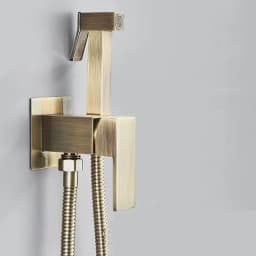 Rose Gold Bidet Faucet Wall mounted Toilet spray Bathroom Shower Tap Cold and Hot Mixer Handheld Spray Gun Wash Basin Crane