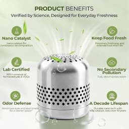 Refrigerator Airs Freshener Box 24-Hour Odor Neutralization Smell Absorber Extends Food Freshness Prevents Taint Purifying