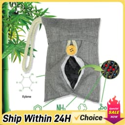Odor Absorber Moisture Absorber Natural Car Air Freshener 2x200g Reusable Bamboo Activated Charcoal Air Freshener for Car Closet