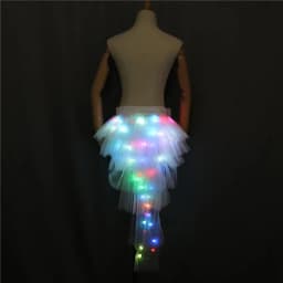 New Year Teenage Women Girl Child Big Star Light Up Tulle Tutu Skirts Party Led Clothes Christmas Wedding Decorations