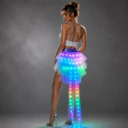 New Year Teenage Women Girl Child Big Star Light Up Tulle Tutu Skirts Party Led Clothes Christmas Wedding Decorations