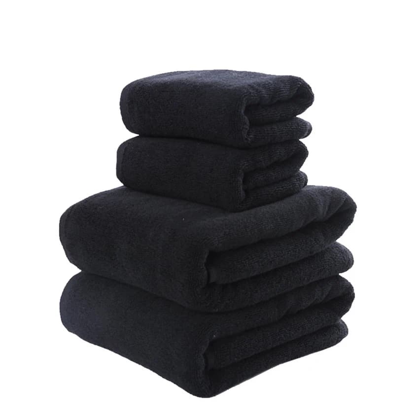 Black Bath Towel Thick Large Soft Cotton Face Hand Shower Towels for Adults Kids Home Bathroom Spa Toalla 34*74cm/70*140cm