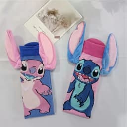 New Style Funny Stitch Cartoon Anime Cartoon Character Personalized Novelty Socks Men Women Breathable Cotton Stocking