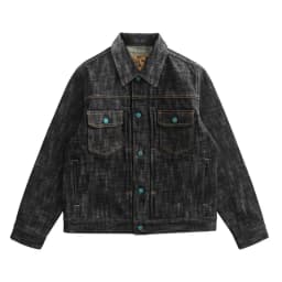 Sauce Zhan Men's Denim Jacket 20oz Heavyweight Selvedge Denim Slub Yarn Double-Dyed Year of The Snake Edition Loose Fit