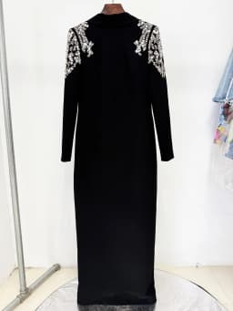 HIGH STREET Newest Fashion 2026 Designer Party Vestido Women's Stylish Backless Diamonds Beaded Crystal Long Maxi Dress
