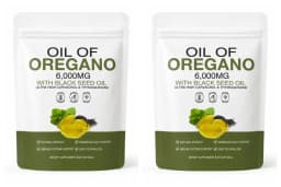 Oil of Oregano Softgels 6000mg with Black Seed Oil for Immune System & Digestive Support,Antioxidant Support Soy-Free 60 Count