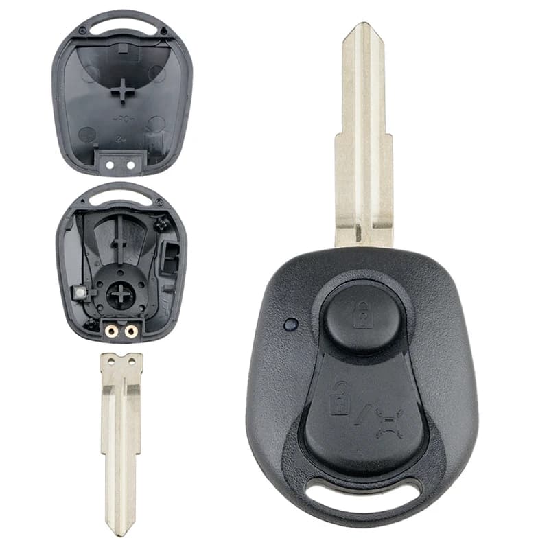 2 Buttons Car Key Fob Case Shell Replacement Remote Cover fit for SSANGYONG ACTYON KYRON REXTON New