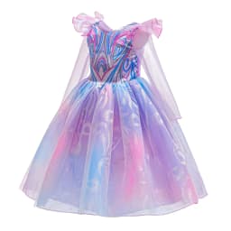 Wicked Cute Pink Dress for Girls 2-12 Yrs Halloween Wizard Glinda Costume for Good Movie Role Playing Outfit Carnival Apparel
