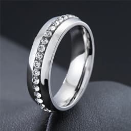 Modyle New Fashion CZ Stones Ring for Women Punk Vintage Gold Silver Color Stainless Steel Crystal Finger Band Elegant Jewelry