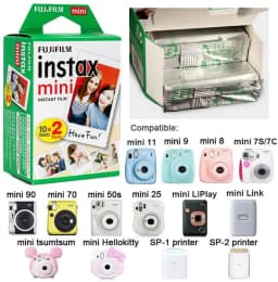 10/20/50/100/200 Sheets Fujifilm Instax Mini 12 Film White Edge Photo Paper For Mini LiPlay 11 9 8 40 70 90 Instant Camera EVO