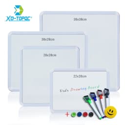 4 Styles Magnetic Whiteboard 1pc PVC Frame Message White Board On Fridge Round Angle Decoration Message Drawing Board For Notes