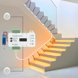 PIR Motion Sensor LED Stair Light Easy Insallation Stair Lighting Kit 8mm COB LED Strip With Power Supply For Indoor Stairway