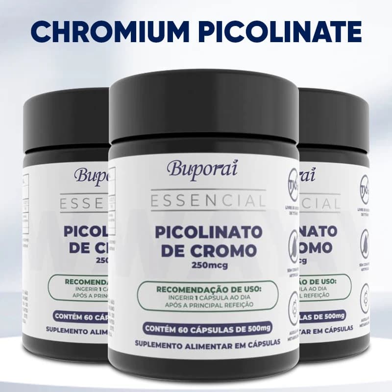 Chromium Picolinate - High Absorption, Non-GMO, Blood Sugar & Metabolism Support, Weight and Food Craving Management