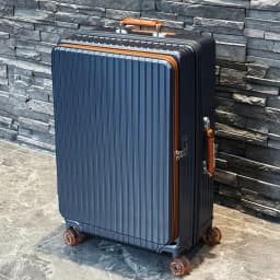 1-Piece Set of Front-Opening Travel Suitcase with Jelly Wheels, Trolley Case with 5cm Expandable Layer, Leather Handle, Luggage Bag with Phone Holder, Foldable Cup Holder, Side Hook Function, Customs Lock, Suitable for Outdoor Beach Vacations and Long-Distance Travel