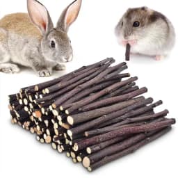 20/40/80/100pcs Hamster Rabbit Teeth Grinding Apple Tree Stick Minerals Molar Stone Toys for Chinchilla Hamster Pet accessories
