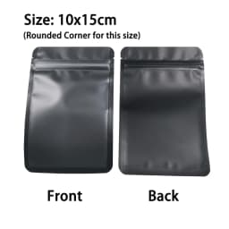 Resealable Zip Lock Bags Food Product Heat Sealable Packing Bag, 100PCS PET Plastic Mylar Pouch with Frosted Window
