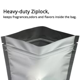 Resealable Zip Lock Bags Food Product Heat Sealable Packing Bag, 100PCS PET Plastic Mylar Pouch with Frosted Window