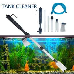 Electric Aquarium Siphon Cleaner Fish Tank Vacuum Gravel Cleaning Tool Water Changer with Air-Pressing Button Aquarium Accessory