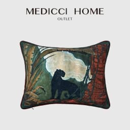 Medicci Home Black Leopard Cat Panther Tapestry Lumbar Pillow Cover 35x45cm Floral Large Jungle Accent Cushion Case For Sofa Bed
