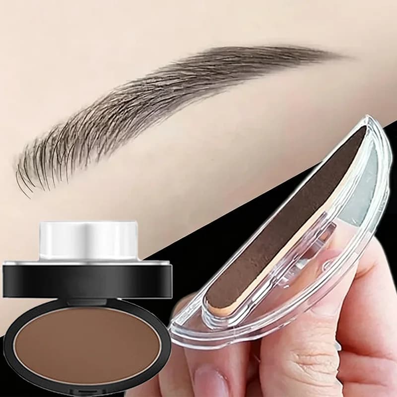 Natural Arched Eyebrow Powder Stamp Quick Makeup Brow Stamps Waterproof Powder Palette for Eyebrows Eye Brow Tint Makeup Tools