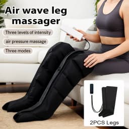 2pcs Professional Air Compression Leg Massager Boots with 6-Airbag Pneumatic, Adjustable Intensity/Speed Modes, Varicose & Muscl