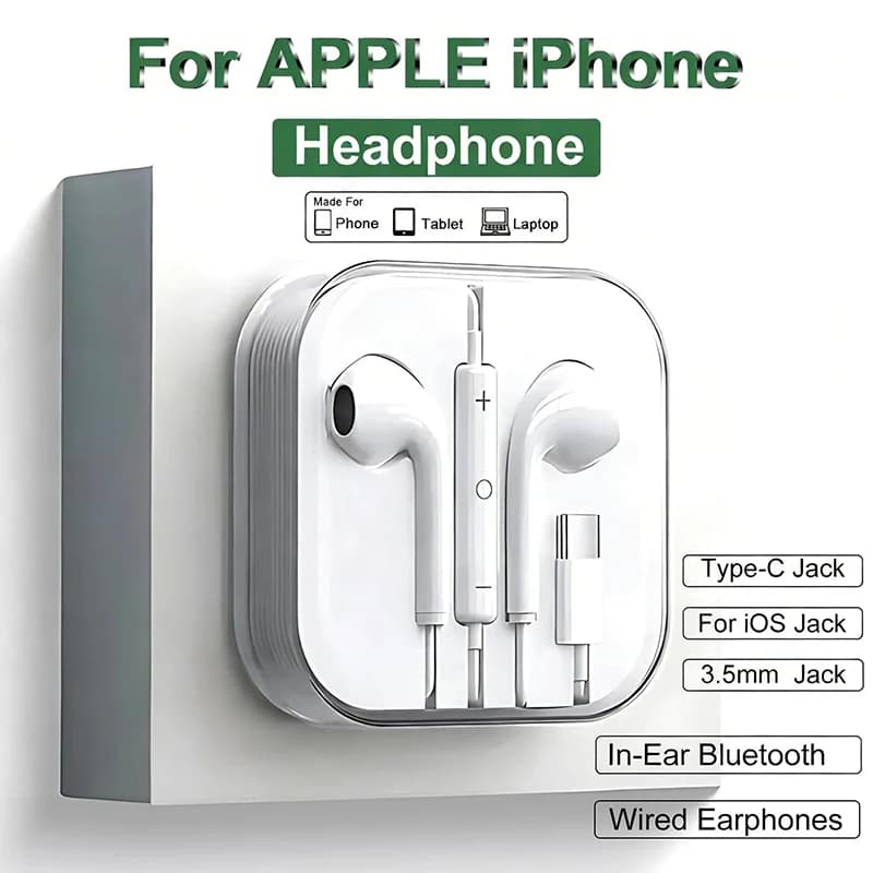 Type C Wired Earbuds Headphones For Xiaomi Redmi Poco Oneplus OPPO Huawei Honor Samsung Earphones 3.5mm Laptops Tablet Headset