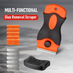 Auto Glass Cleaning Scraper Tool for Car Windows Stickers Non Scratch Scraper with Metal+Plastic Blades Oven & Hob Scraper