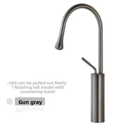 Modern Basin Faucet Brushed Gold Black Silver Faucet Deck Mounted Basin Sink Tap Mixer Hot Cold Brass Tap for Bathroom