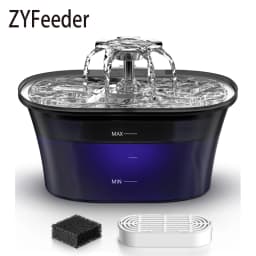 2.5L USB Pet Water Feeder Automatic Smart Drinker Water Auto Feeder Bowl Cat Dog Drinking Fountain Water Fountain(No 5V 1A Plug