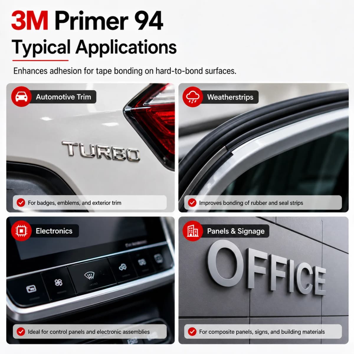 Original 3M Primer 94 Adhesion Promoter 10ml Repack High Adhesion Surface Treatment for Car Wrap Tape Plastic Metal